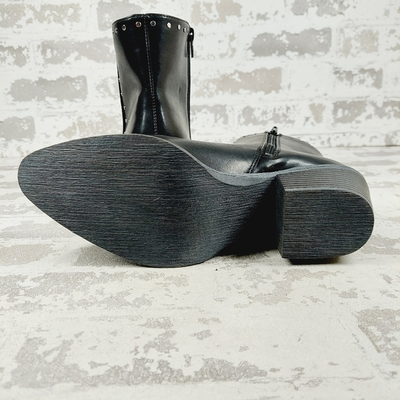 New BP. Wylie Black Faux Leather Studded Bootie  W797 - Picture 8 of 12